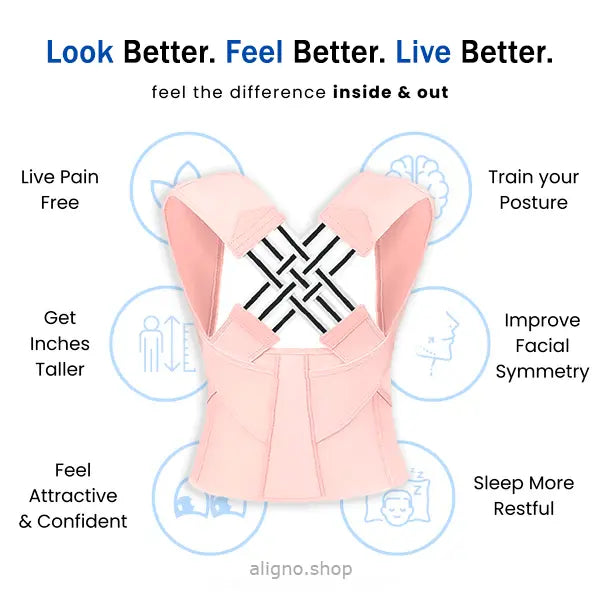 Aligno posture trainer for back relief and better posture.