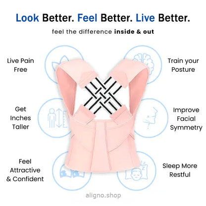 Aligno posture trainer for back relief and better posture.